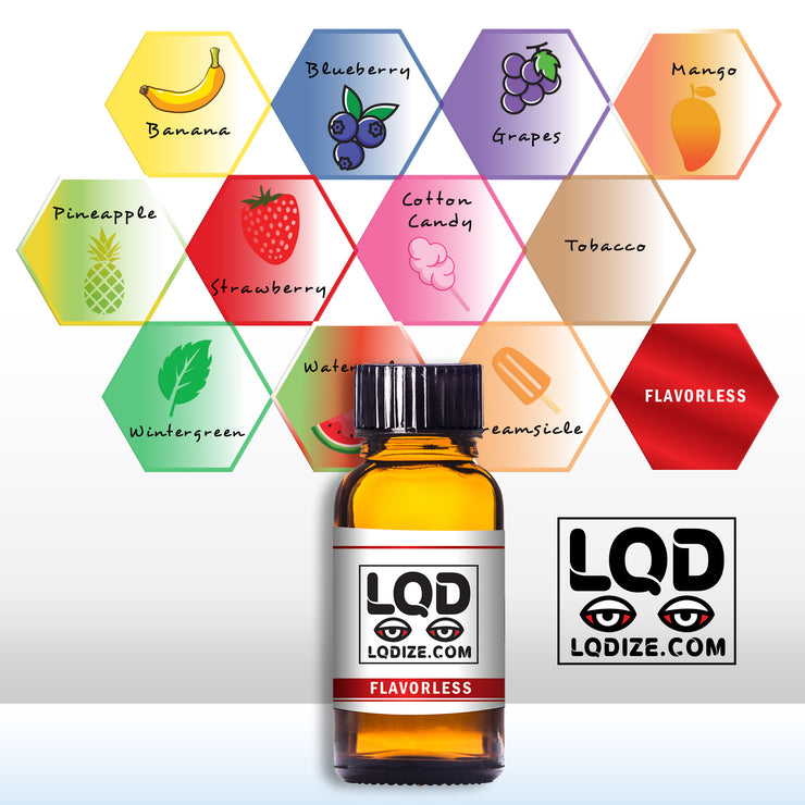 Flavorless Wax Liquidizer with LQDIZE Flavor Chart